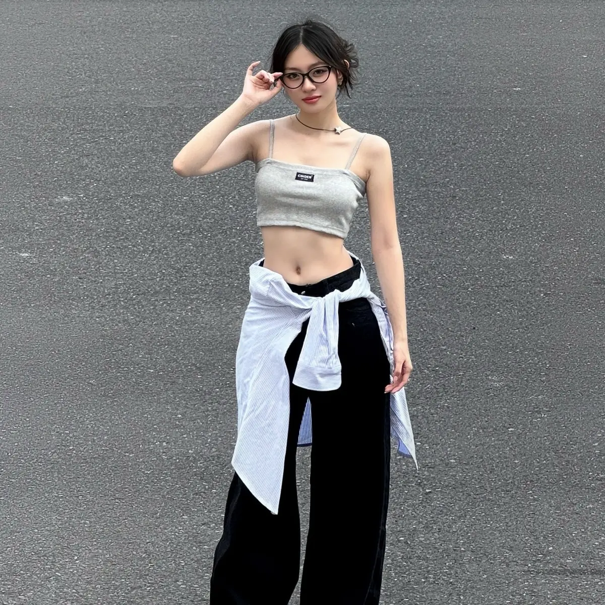 CINDER Áo Croptop hai dây Nữ