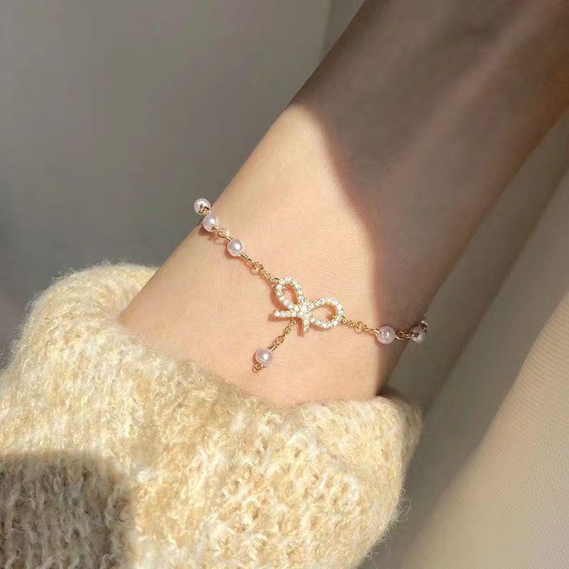 Product Introduction of Vòng Tay Quyến Rũ Nơ Thời Trang Cho Nữ, Chất Lượng Cao, Vòng Tay Dây Chuyền Mỏng, Thời Trang, Quà Tặng Cô Gái Xin Chào, [PPP] 7