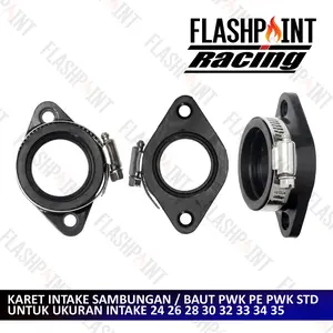 (COD) KARET INTAKE KUPING KARBU PE PWK PWL PWM KARBU STANDARD 24 26 28 30 32 33 34 35 SAMBUNGAN KARBURATOR INTEK MANIPOL MANIFOLD RUBBER JOINT CARBURETOR MANIPUL MANIFOL