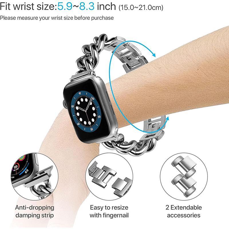 Watch Band, 1 Count Adjustable Length Replacement Straps with Anti-dropping Damping Strip, Smart Watch Bands Compatible with Ultra SE 8 7 6 5 4 3 2 1 Series 1