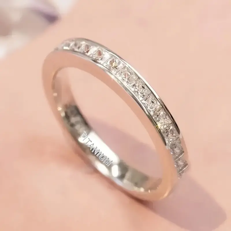 [Titanium Steel Wide Band Ring] 1pc Luxury Titanium Steel Wide Band Ring for Women, Simple Style, December Birthstone, Ideal for Daily Wear & Gifting, Perfect for Valentine'S Day, Anniversary, Christmas - All Seasons Jewelry 4