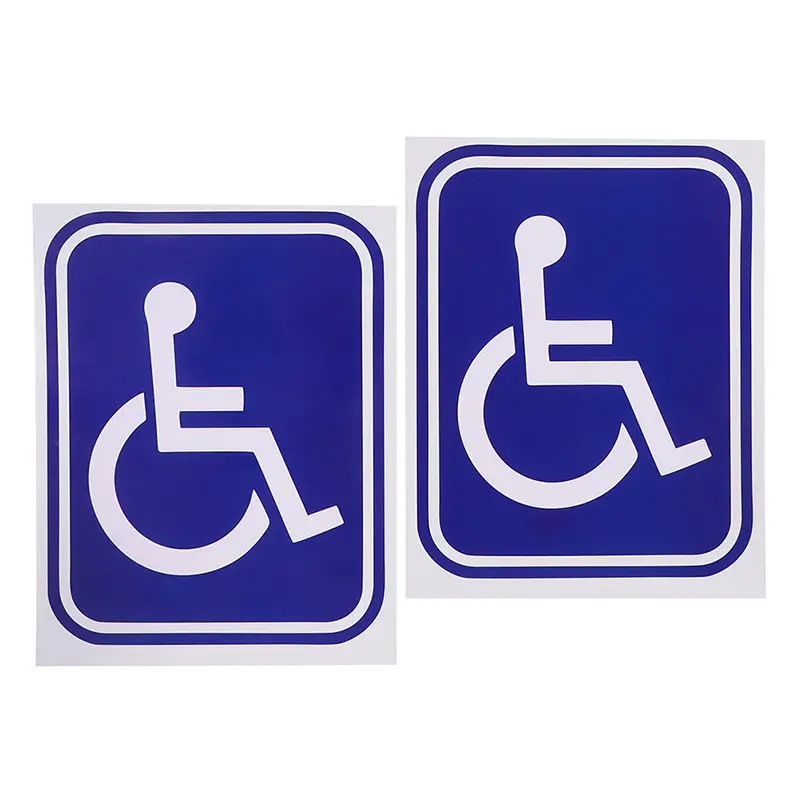 2PCS Disabled Sign Disability Mobility Parking Car Sticker PVC Decal for Auto