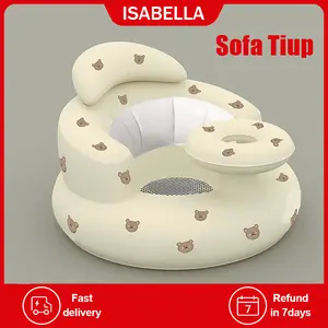 ISABELLA Sofa Tiup Untuk Bayi Sofa Bayi Kursi Bayi Tiup Belajar Duduk Sofa Tiup Untuk Bayi Sofa Makan Bayi Lengkap Dengan Pompa Dan Musik Bayi baby chair Baik Untuk Mandi Makan Duduk Dan Bermain Kursi Duduk Bayi Kursi Makan Bayi