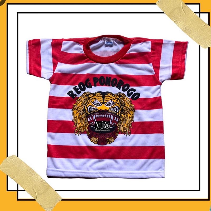 Setelan Baju Reog Anak | Kaos Lorek Katun PE dan Celana Gembyong 0