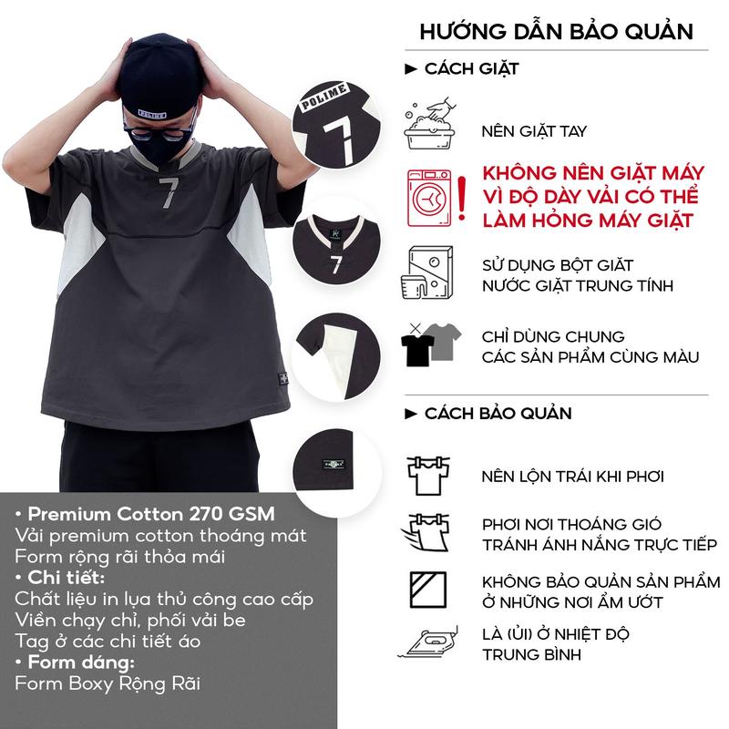 Product Introduction of Áo Phông boxy block core bóng đá retro thể thao phối màu jersey tay lỡ oversize form rộng unisex cặp đôi bóng chày px pandax polime Menswear Nam 9