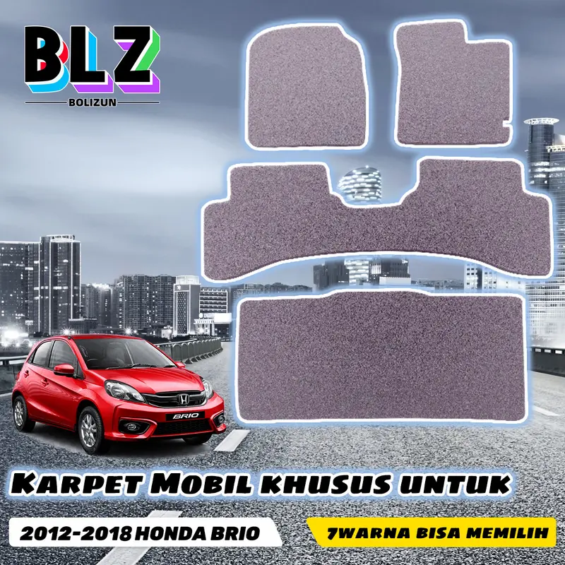 BOLIZUN Karpet Mobil Mie Bihun Custom Honda Brio 2012-2018 (2 baris, 2baris+bagasi) 3