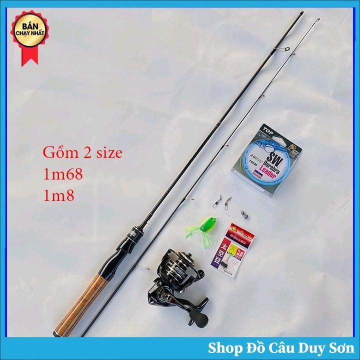 bộ cần câu máy ul 1m68 và 1m8  câu sống suối  máy ac 2000 Đi Câu Bắt Cá