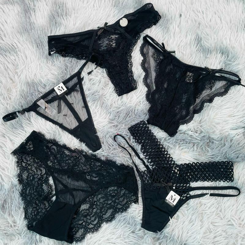 A8 - Set 5 Quần Lót Ren Đen Mix Đủ 5 Mẫu Như Hình Nữ Women