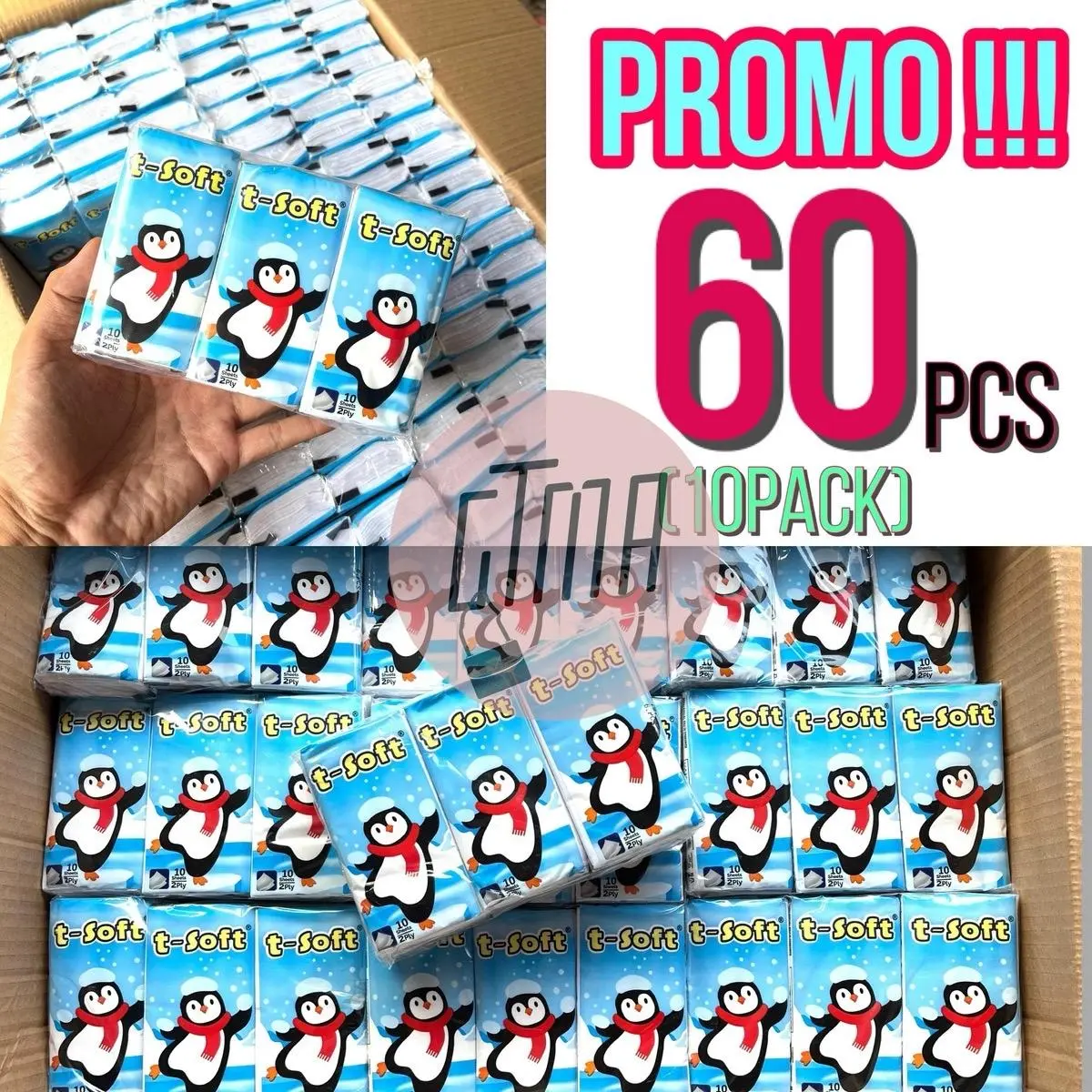 Tisu Saku T-Soft Pocket isi 60 Pcs (10pack) Tissue