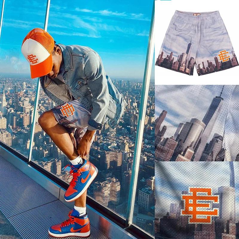 Product Introduction of *2024 New Summer Eric Emanuel EE Basic Mesh Short Classic Floral Printed Gym Shorts Men's Gym Basketball Sports Beach Shorts 22