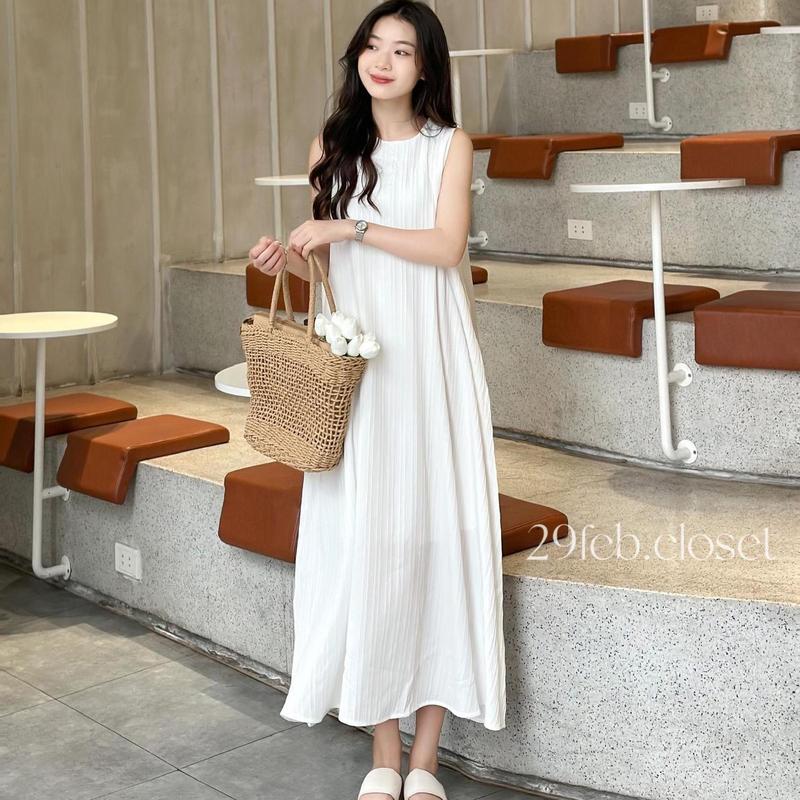 Váy ba lỗ đũi gân 2 lớp dáng xòe dài - 29feb.closet - V85 Nữ Dress Women | BigBuy360 - bigbuy360.vn Váy ba lỗ đũi gân 2 lớp dáng xòe dài - 29feb.closet - V85 Nữ Dress Women | BigBuy360 - bigbuy360.vn
