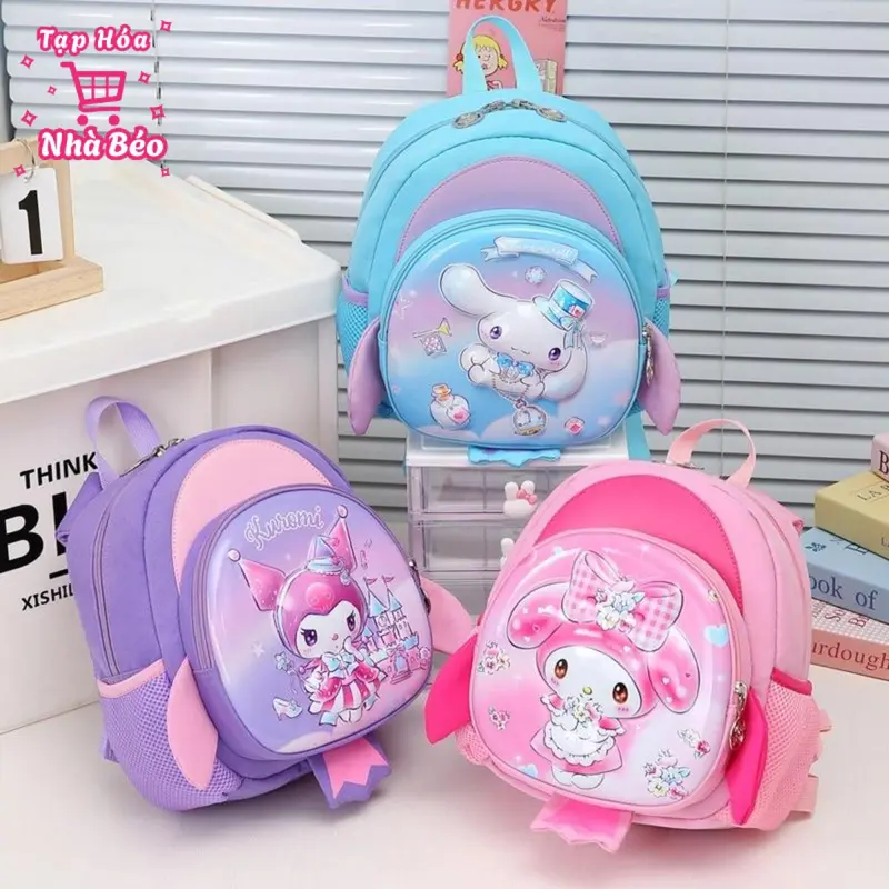 Balo cho bé trai bé gái đi học mẫu giáo mầm non hình đáng yêu cho bé từ 1-5 tuổi 0