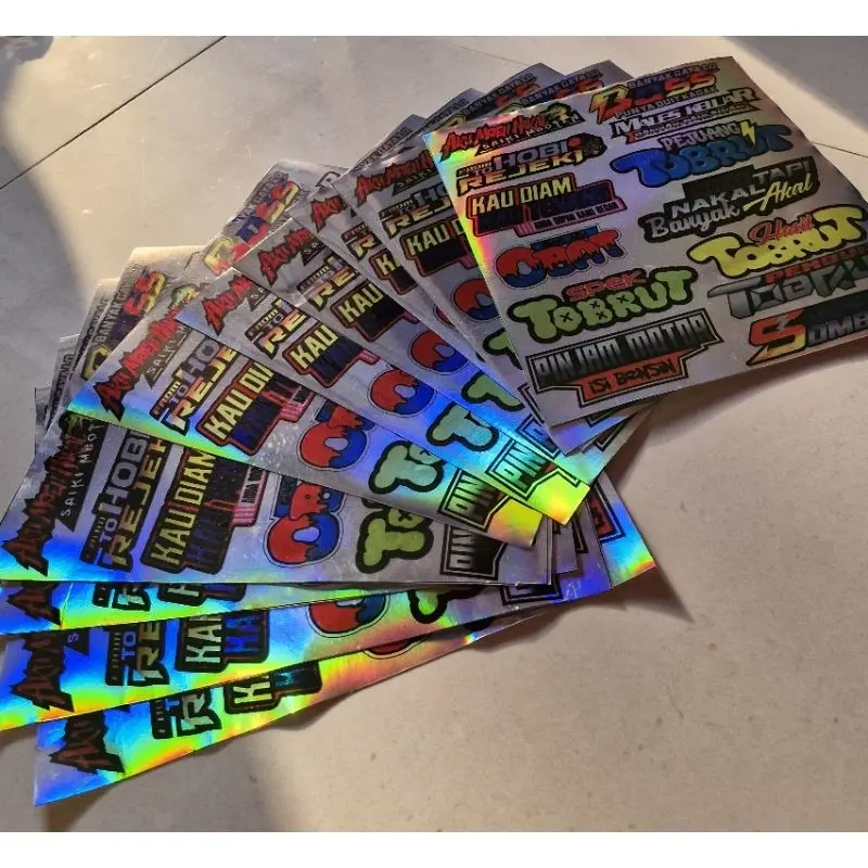 (COD 13 PCS) STIKER HOLOGRAM TOBRUT STICKER RACING STICKER KATA-KATA STICKER TOBRUT VIRAL STICKER VIRAL TERKINI 5