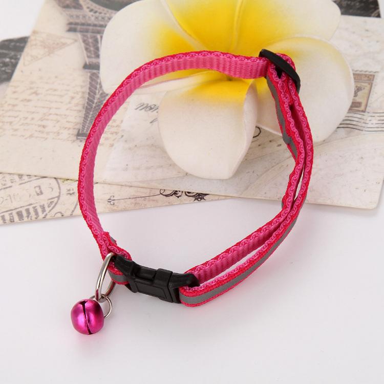 Product Introduction of 1pc Adjustable Pet Cat Dog Puppy Reflective Collars Safety Buckle Bell Neck Strap Dog Supplies Cat Collars 9
