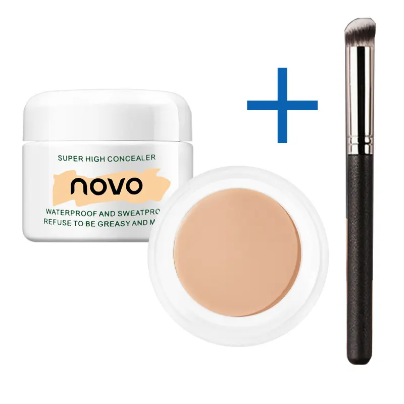 [Buy 1 Get 1 ],Original product Long Sweat-proof Lasting WaterproofConcealer&brush Cover acne marks Cover dark circles Full Coverage Concealer MakeupLong-Lasting and Moisturizing Contour andBrighten