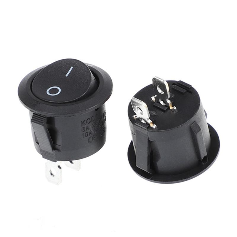 Suis Togol Snap-in, SPST, Hidup / Mati, 2 Pin Rocker Bulat, Hidup ...