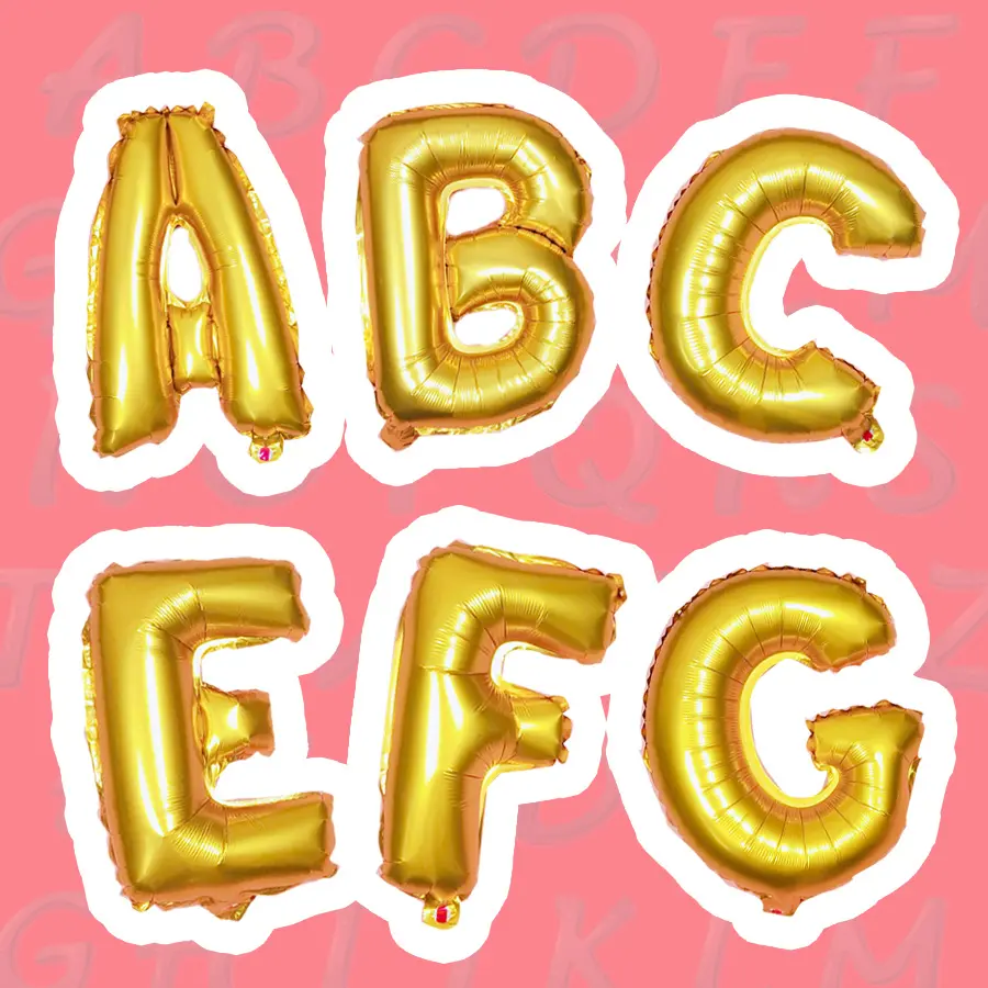 Alphabet Letter A-Z Balloons Aluminum Hanging Foil Film for Party Wedding Baby shower Christmas Valentine's Day Business Graduation Anniversary Birthday Party Decoration Round Birthday Colorful