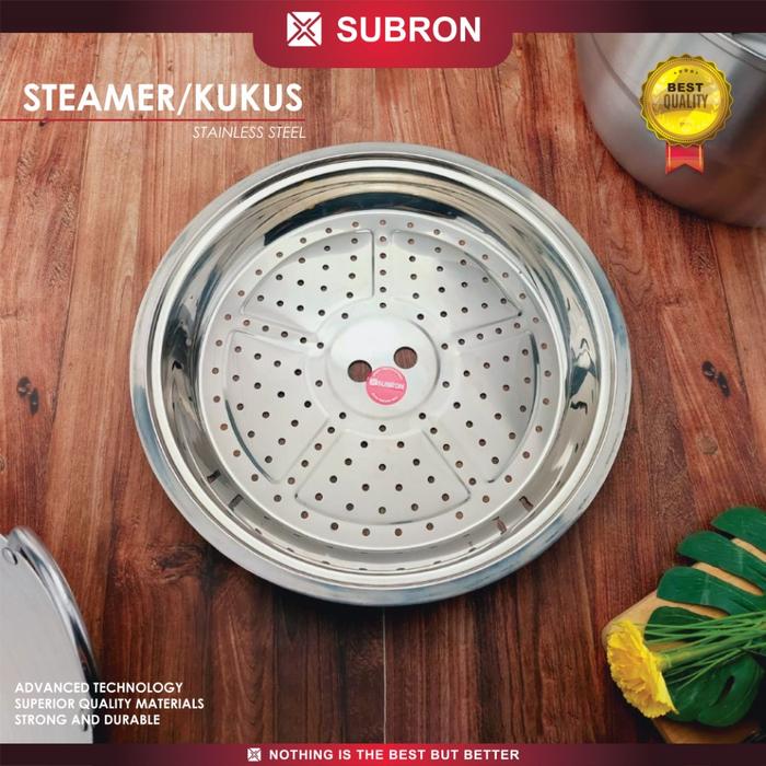 Gambar SUBRON Steamer Alas Kukus Besar 34cm Tebal Tatakan Kukusan Wajan Panci Stainless Gambar Steel - - dari SUBRON KITCHENWARE Kab. Bandung Tokopedia