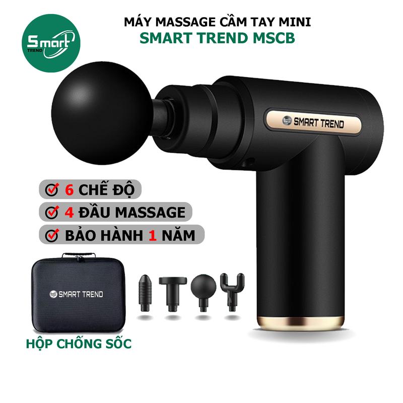 Máy Massage Cầm Tay Cơ Bản Smart Trend MSCB, 4 đầu mát xa, 6 chế độ mat-xa, thích hợp cho cả Nam và Nữ sử dụng, có hộp chống sốc an toàn sang trọng.