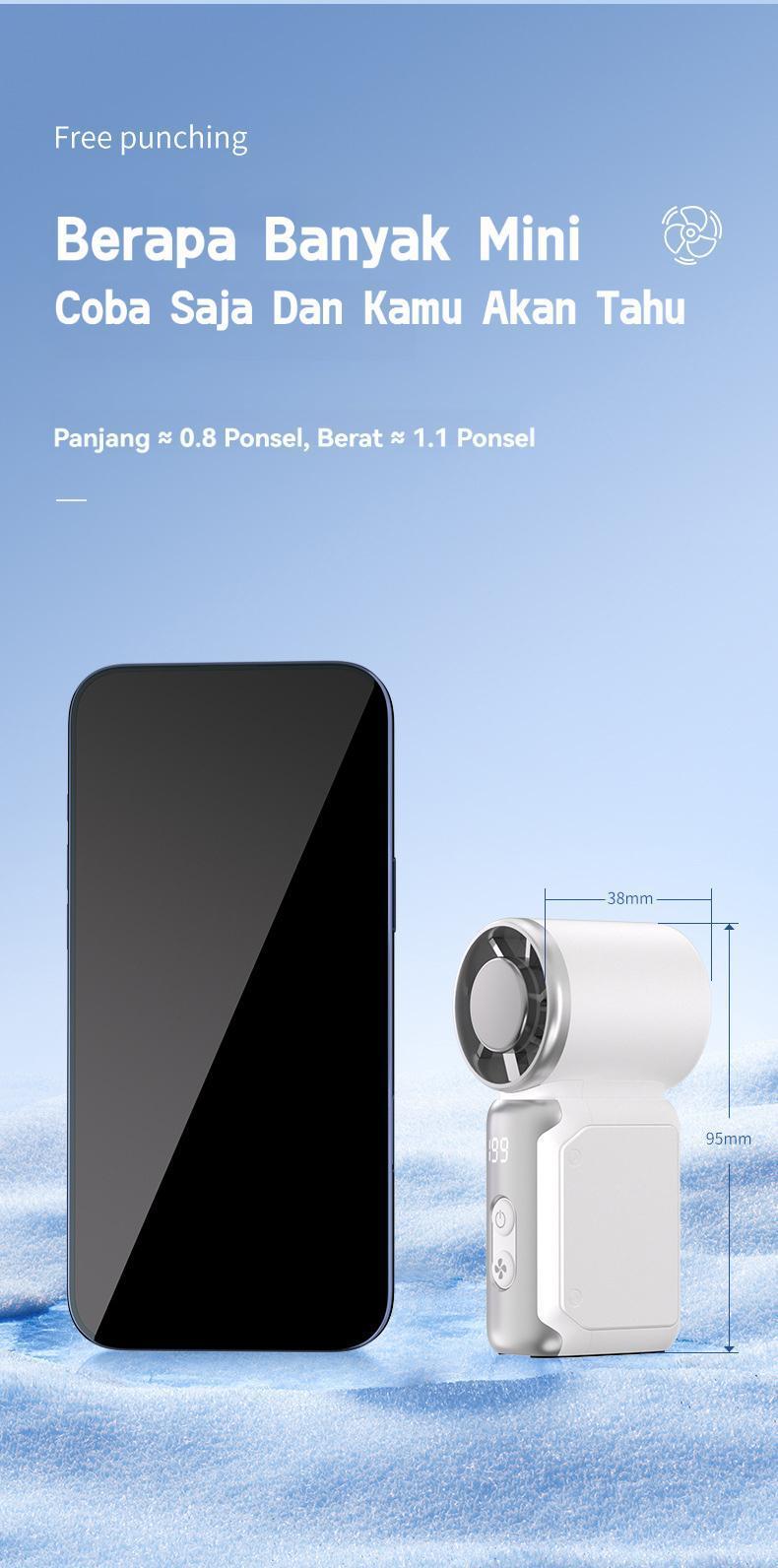 Yincoree kecepatan tinggi mini genggam kipas JF157 portabel mini kipas 20000 rpm 199 kecepatan angin