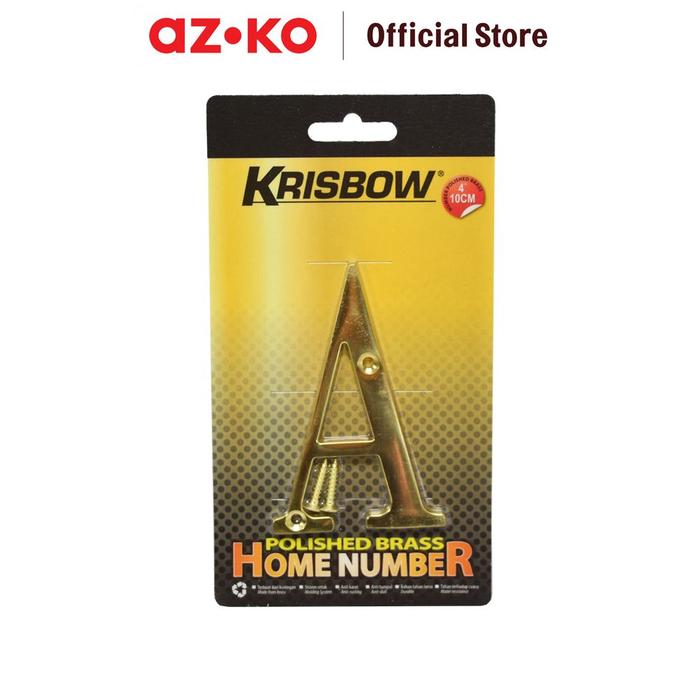 Gambar AZKO Krisbow Huruf Rumah A Polish Brass 10 Cm dari AZKO ID Kota Administrasi Jakarta Selatan Tokopedia