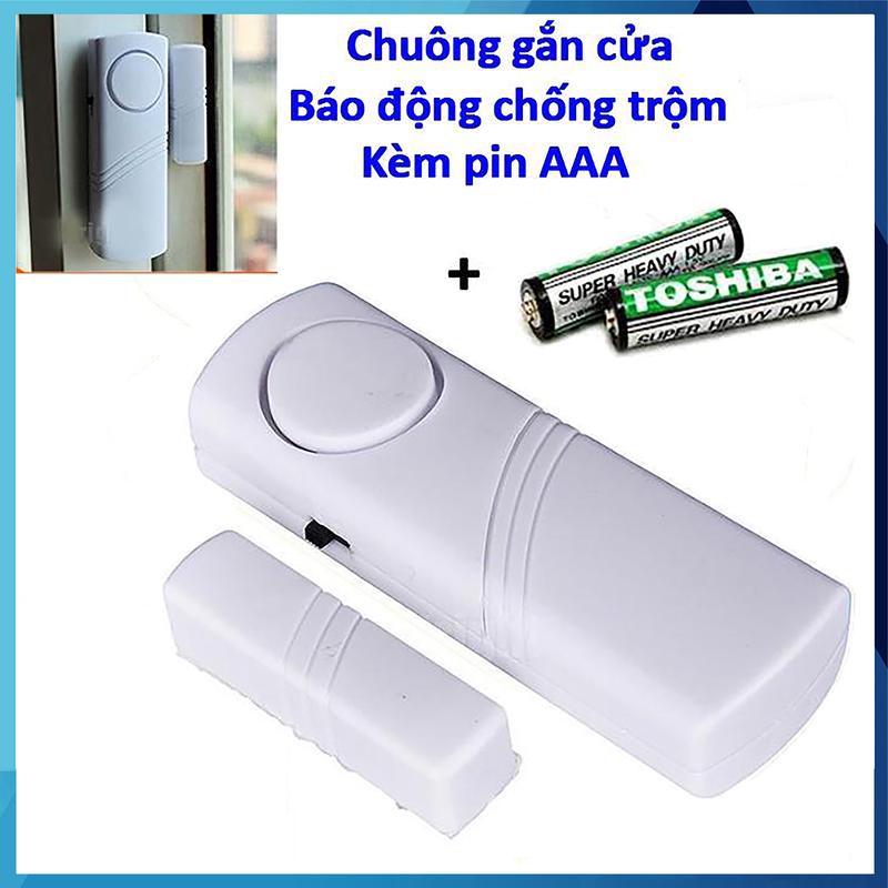 Chuông Báo Động Từ Tính Gắn Cửa / Cửa Ra Vào / Cửa Sổ An Ninh Nhỏ Gọn Tiện Dụng, Chống Trộm, Tặng kèm 2 Pin