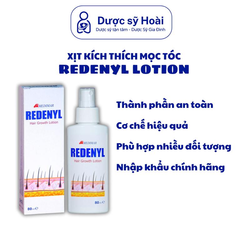  REDENYL LOTION - Xịt kích thích mọc tóc ngăn ngừa rụng tóc - lọ 80ml 