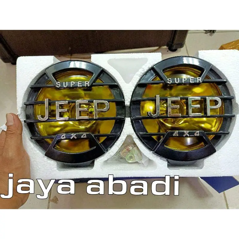 FOGLAMP bulat Jeep 4x4 6inch lampu 2 PCS/SEPASANG sudah dilengkapi baut dan breket nya