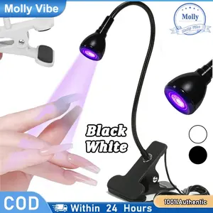 Lampu UV LED Kuku 6W - Sinar Ungu Desk Lamp Clip Portable, Pengering Cat Gel Manicure Rumah