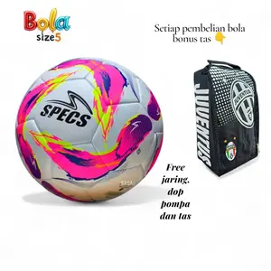 NEW Bola Sepak Size 5 Bola Kaki size 5 Premium Bonus Jaring, Pentil dan Pompa angin dan juga Tas sepatu TERLARIS