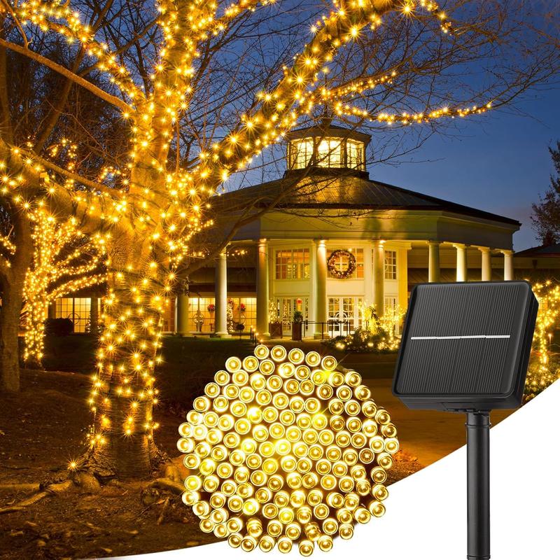 Solar Powered LED DIY Tree Light, 1 Count 12M LED Solar String Light, LED Fairy Lights String, IP65 Waterproof Garden Decorative Light For Courtyard Wedding Party Decoration 4