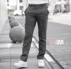 CELANA FORMAL SLIMFIT BAHAN WOOL STRECH PREMIUM Pria Panjang  Kerja Kantor