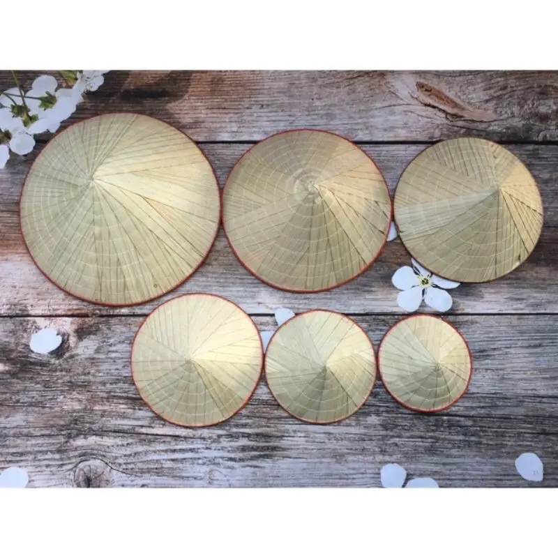 Nón Lá Trang Trí Đủ Size siêu rẻ- trang trí làm decor,trang trí tết) size từ 4cm đến 22cm 0