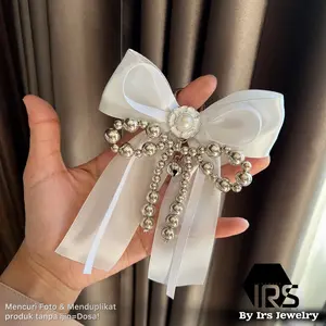 Coquette Bag Charm Bow Korea | Keychan Pita Lucu Ribbon | Gantungan Kunci Pita Lucu | Tas Wanita