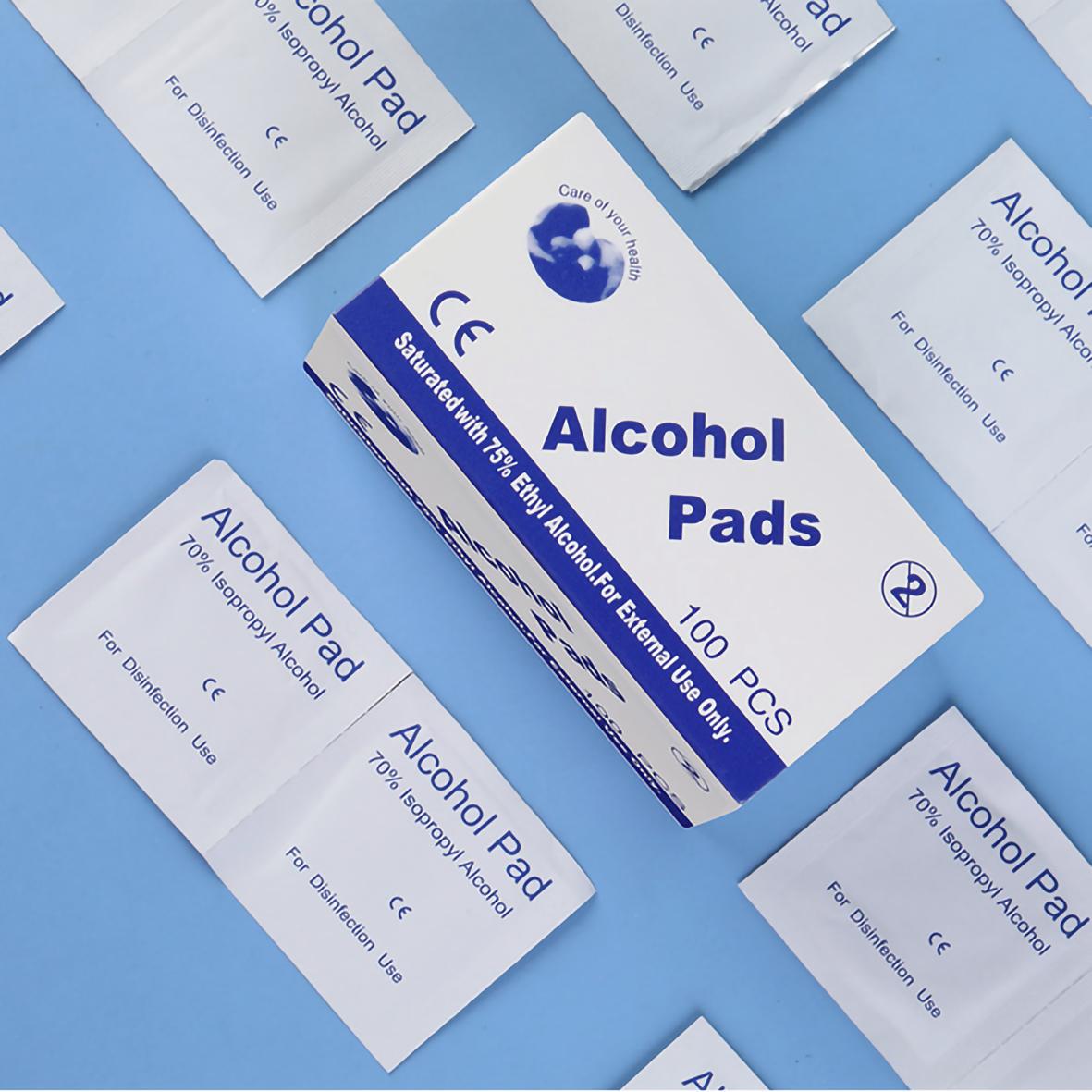 Alkohol Pads Kapas Alkohol / Isi 100Pcs Tissue Alkohol / Antiseptik untuk bersihkan luka