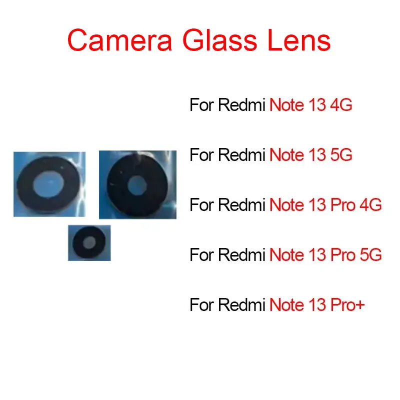 Kính Ống Kính Máy Ảnh Sau, 1 Bộ, Dành Cho Xiaomi Redmi Note 13 Pro Plus 4G 5G, Có Keo