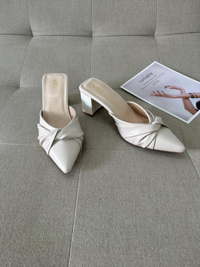 Product Introduction of [Hình thật]Dép nữ đế cao tôn dáng, Dép sục cao gót 7 phân dép nữ hottrend 2023 WD2316 Shoes GiàY DéP đế Cao Su Len 30