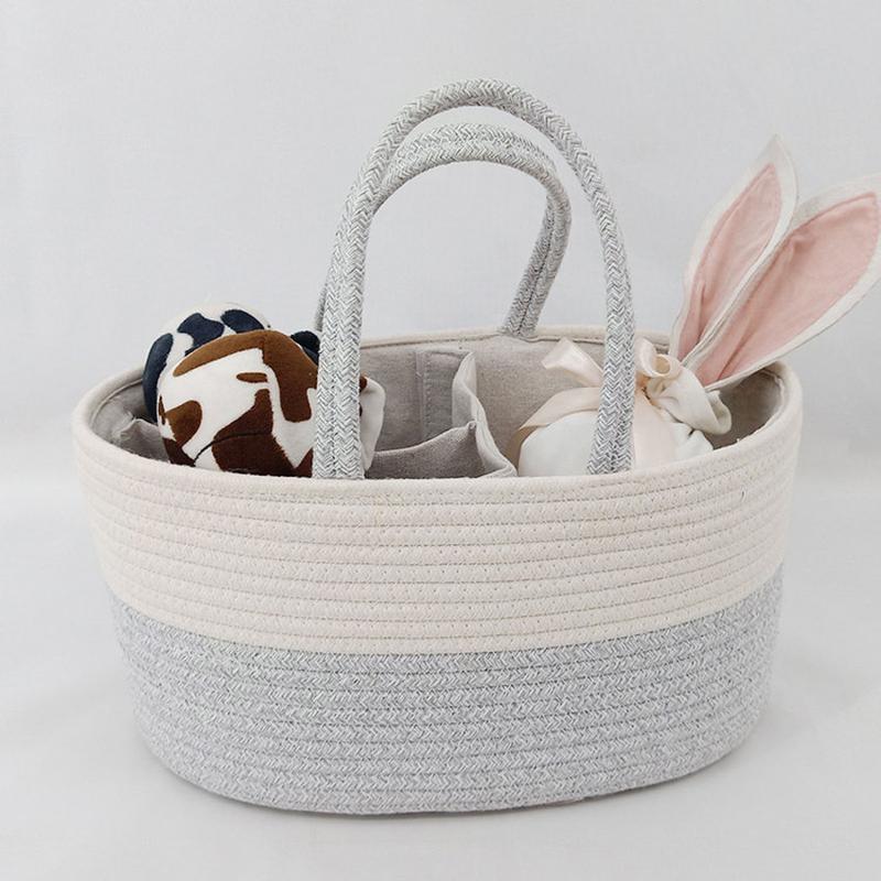 Multifunctional Travel Out Portable Mommy Bag Cotton Rope Diaper Bag Diaper Storage Bag Baby Diaper Storage Basket 7