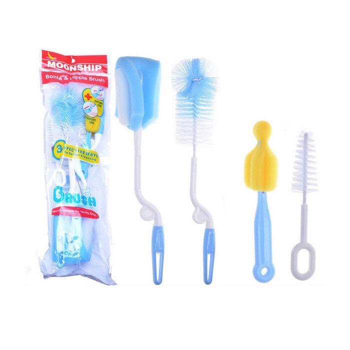  Bộ Cọ Rửa Bình Sữa 4 Chi Tiết Cho Bé 