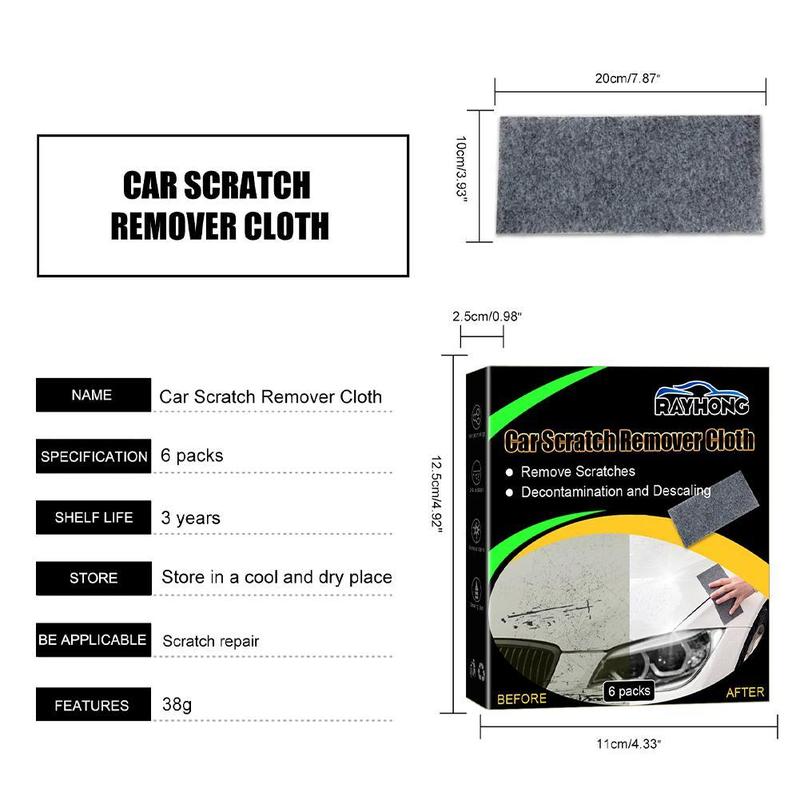 Product Introduction of 6PC Nano Car Scratch Remover Easily Repair Multifunction Cloth Restore Nano Nanosparkle D9F0 31