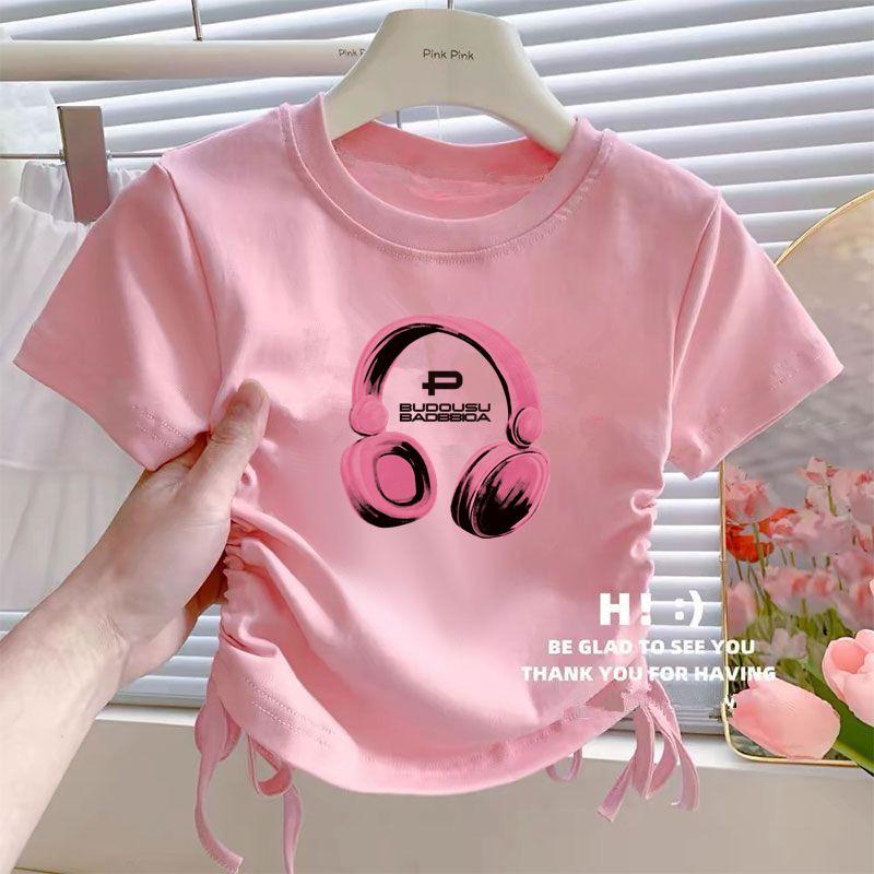 Product Introduction of Áo Phông ngắn Tay Áo, Cho Bé Gái Trẻ Trung Và Nhỏ Hàng Mới Về Mùa Hè, Áo Phong Cách Công Chúa Thường Ngày Cho Em Bé Và Trẻ Em, Tay Lửng Dây Rút, Thời Trang 32