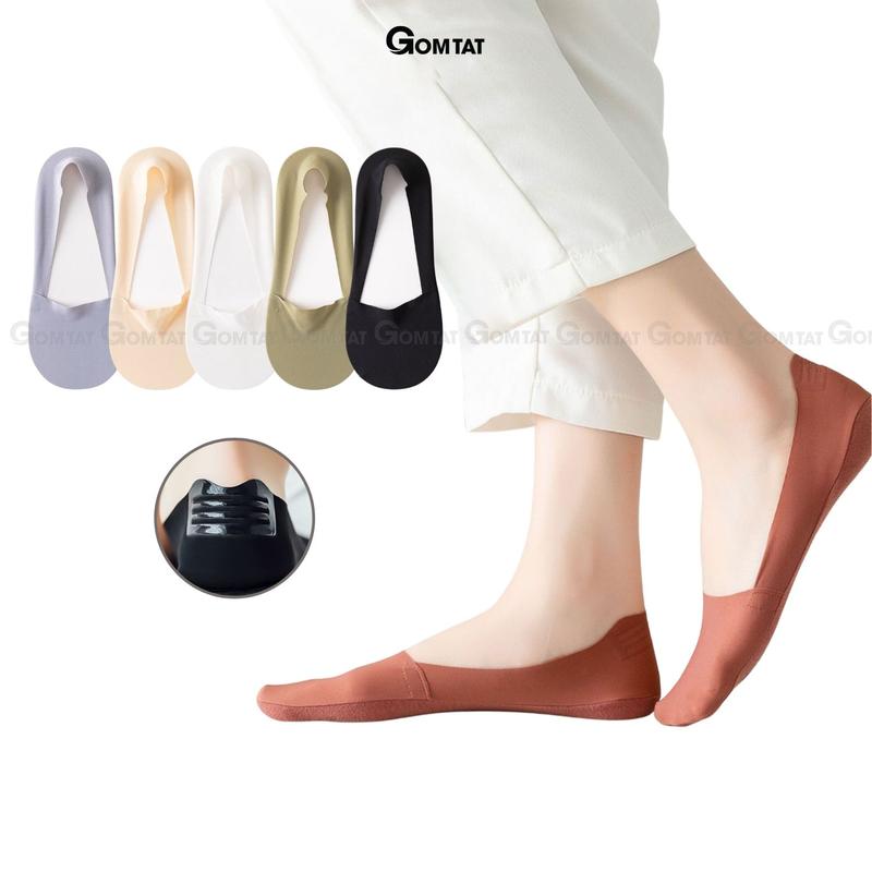 Tất lười nữ có đệm cao su chống tuột gót vớ lười nữ chất liệu sợi cotton cao cấp mềm mịn tất nữ đi giày búp bê vớ nữ đi giày búp bê Women - PO-LOSOCK-LUA-3015-1DOI