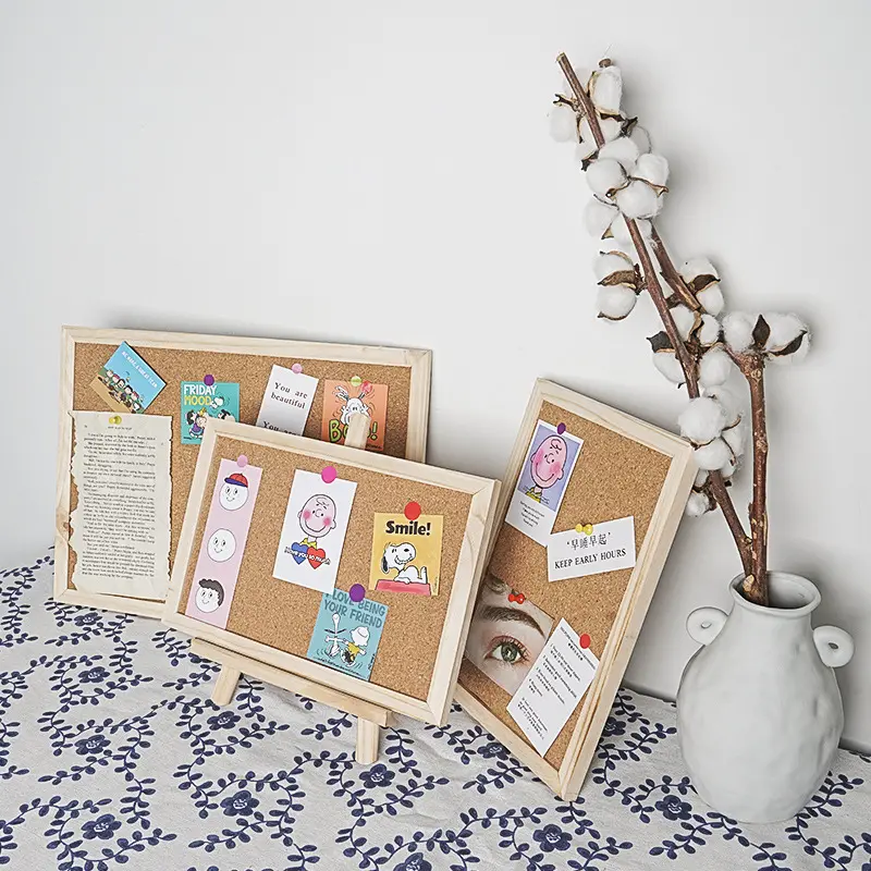 bảng ghim treo tường，Bảng ghim bần gỗ ghim ghi chú, tranh ảnh, postcard decor bàn học, bàn làm việc Decor Phòng Trang Trí Nhà 3