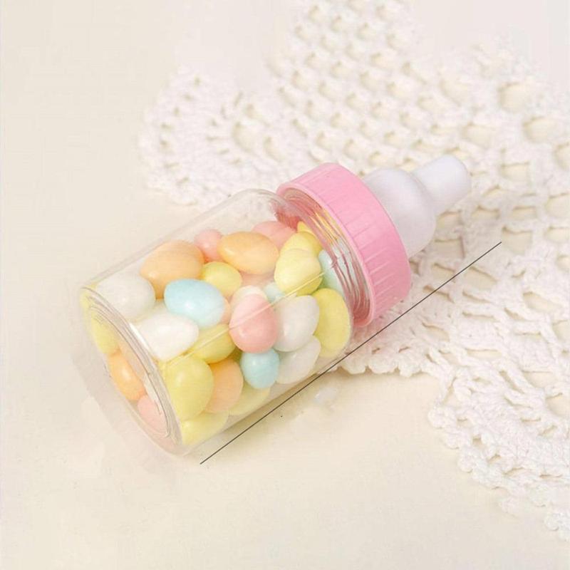 Mini Baby Milk Bottle Shaped Box, 12pcs Creative Portable Candy Storage Box, Birthday Party Decor 2