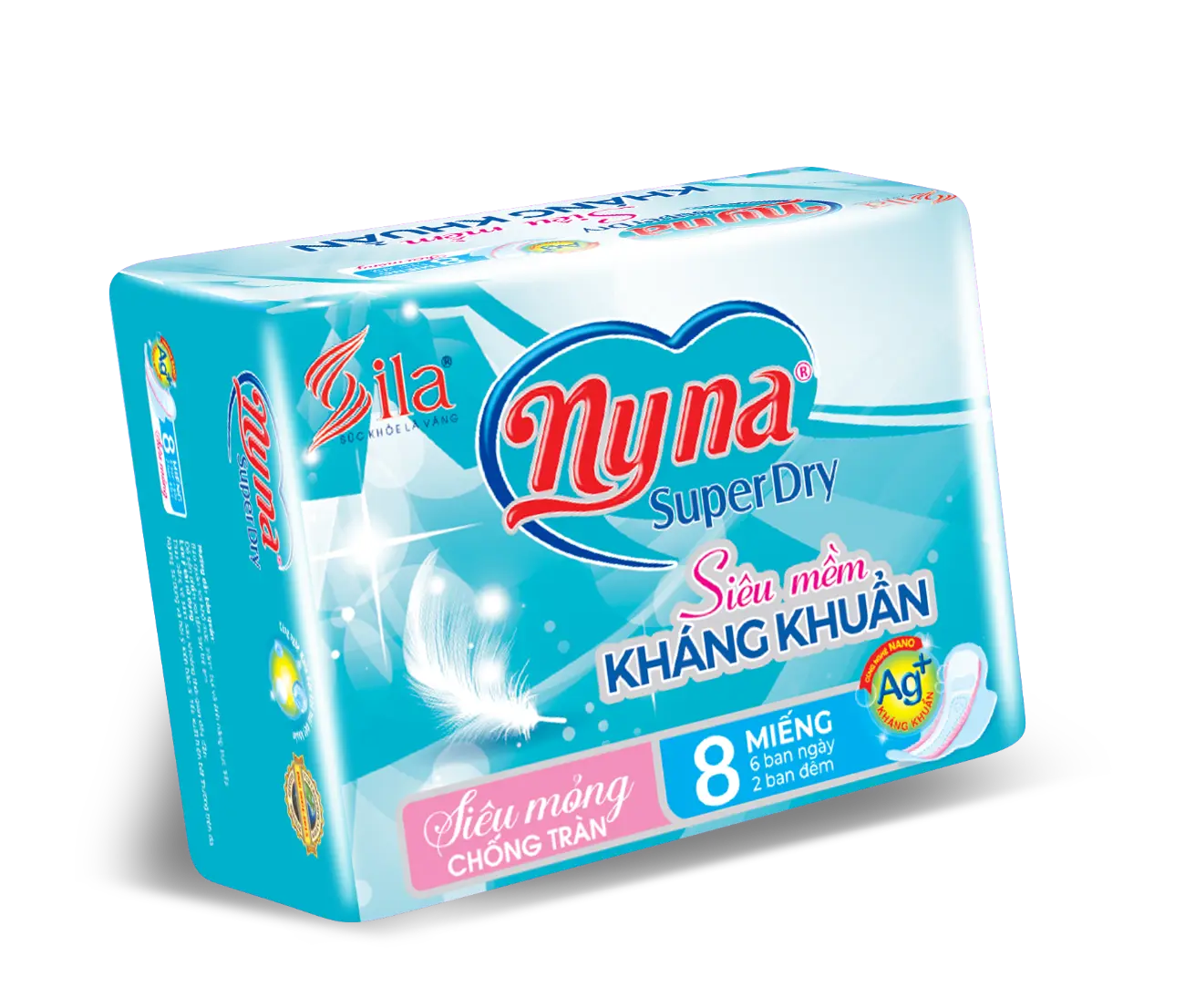 Băng vệ sinh Xanh Nyna Kháng khuẩn 8 miếng ( 6 ban ngày +2 ban đêm) Nữ Women