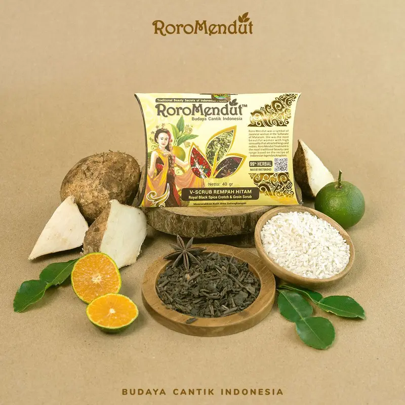 RORO MENDUT V Scrub Roro Mendut Lulur Pemutih Slengki | Herbal Jamu Pasutri Kewanitaan Halal BPOM Organik Pemutihan Hitam Selangkangan Perawatan 4