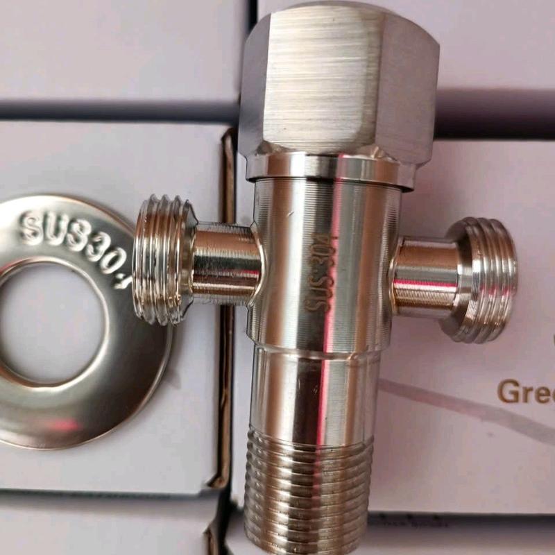 Van khóa [CỰC SALE] Van Chia Nước INOX 304 NỐI DÂY XỊT VỚI DÂY CẤP BỒN CẦU van CÓ KHÓA ĐƯỢC NƯỚC KHI SỬA CHỮA và giảm được áp lực nước T CẦU 3 NGÃ CÓ KHÓA 5