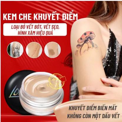 LOVE IN Kem Che Khuyết Điểm, Hình Xăm, Sẹo Mụn, Vết Bớt Không Trôi, Chống Thấm Nước, Pha Được 30 Màu Da Khác Nhau Trang Điểm Mỹ Phẩm