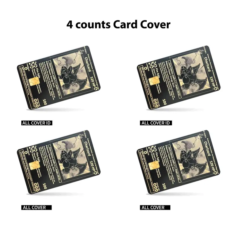 Credit Card Skin Sticker, 4 Counts/set Ultra-thin Skin Vinyl No Residue Sticker, Waterproof & Scratch Resistant Bank Card Skin Protector 3