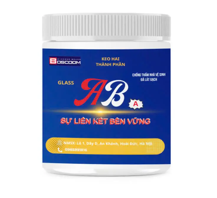 ( 600 gam) Keo Trong Suốt Chuyên Dụng Chống Thấm Nhà Tắm, Nhà Vệ Sinh đã lát gạch Boscoom - Chống thấm máng xối, lô gia, trần nhà mái hiên...( tặng chổi sơn) 0